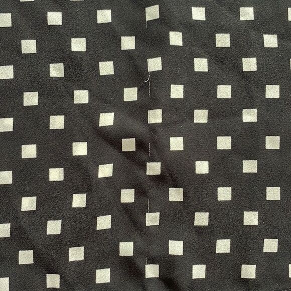 Pleione Black and White Square Short Sleeve Top - Picture 3 of 5